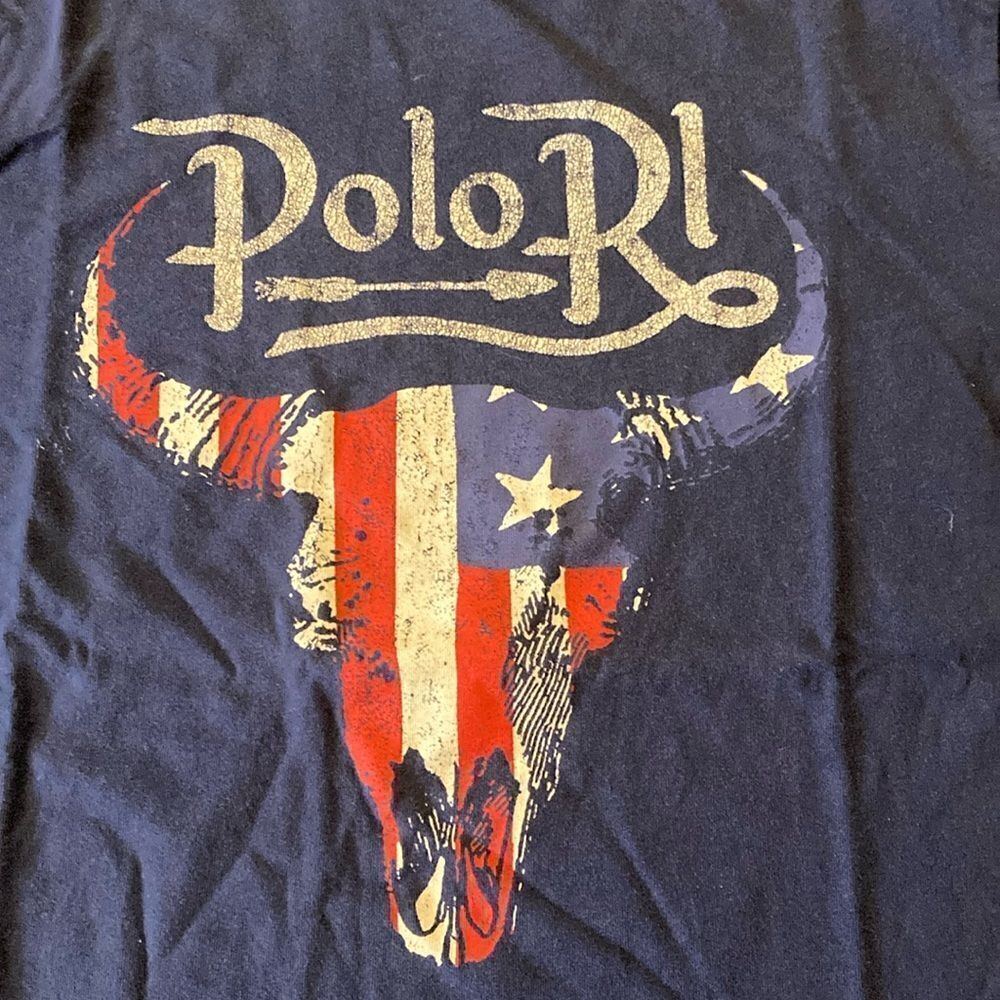 Polo Ralph Lauren Boys Size M Navy Short Sleeve Cotton Graphic Tee Shirt. - Picture 3 of 6